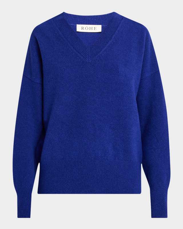 V-Neck Compact Knit Sweater